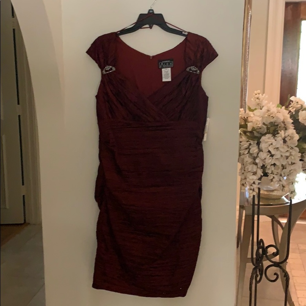 Deep Red Alex Evenings Cocktail dress